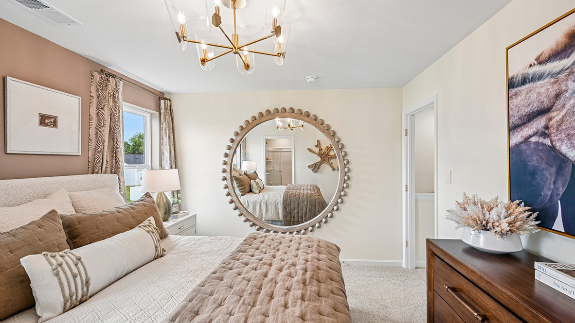 The spacious bedroom, ample walk-in closet and oversized owner’s bath with its luxurious shower are all a must-see.