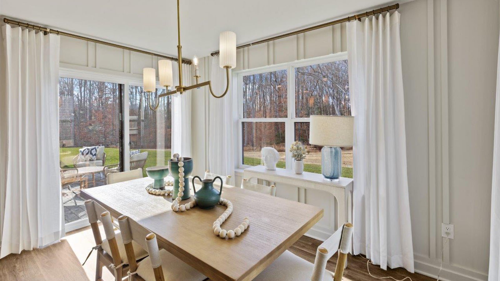 The eat-in kitchen that overlooks the casual dining area.
