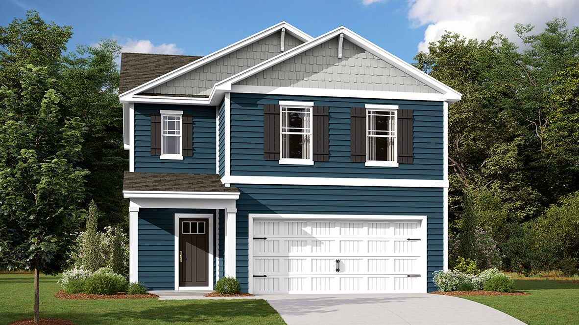 A rendering of a two-story Cabral home.