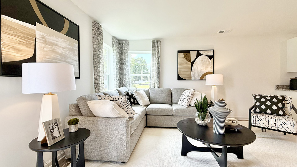 The great room is a bright, welcoming space ideal for gatherings or relaxing evenings.