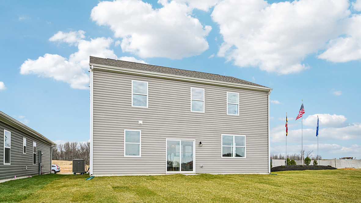 The Galen has a sliding glass door out the back of the home.