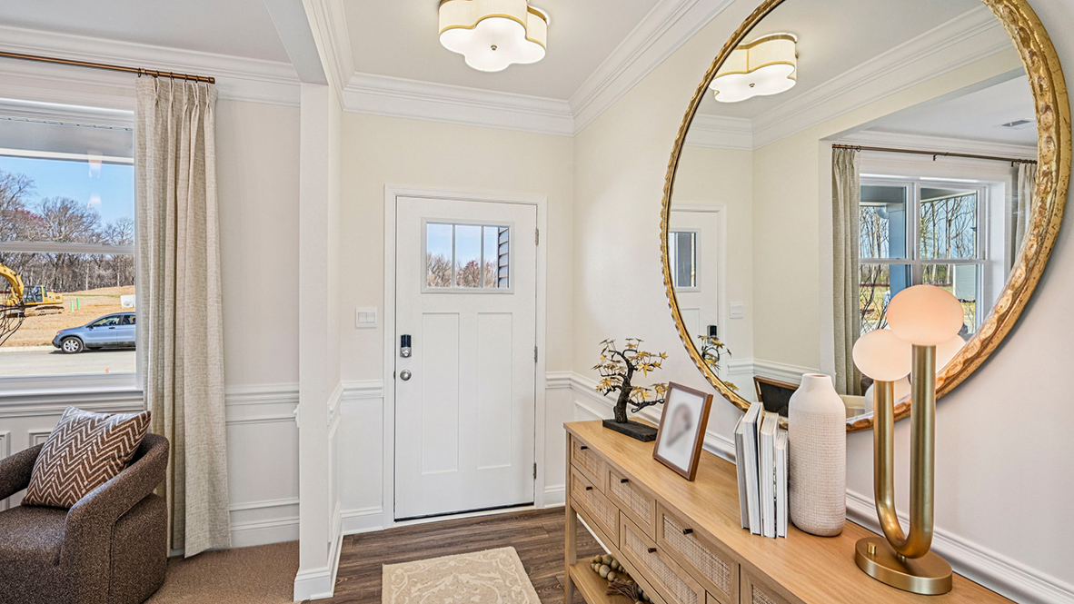 This well-designed home has an inviting foyer.