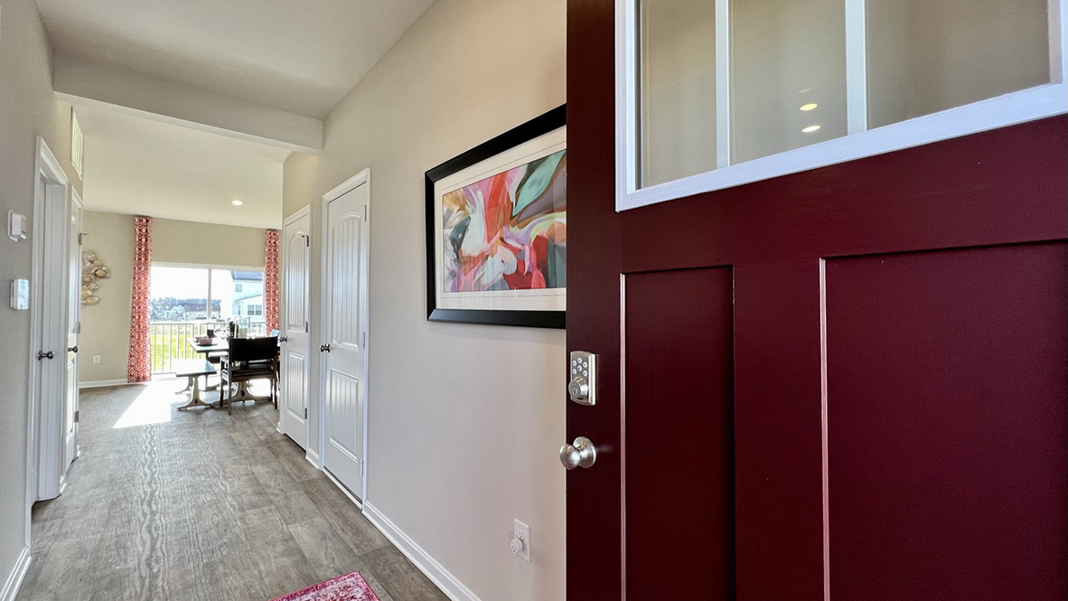This well-designed home has an inviting foyer.