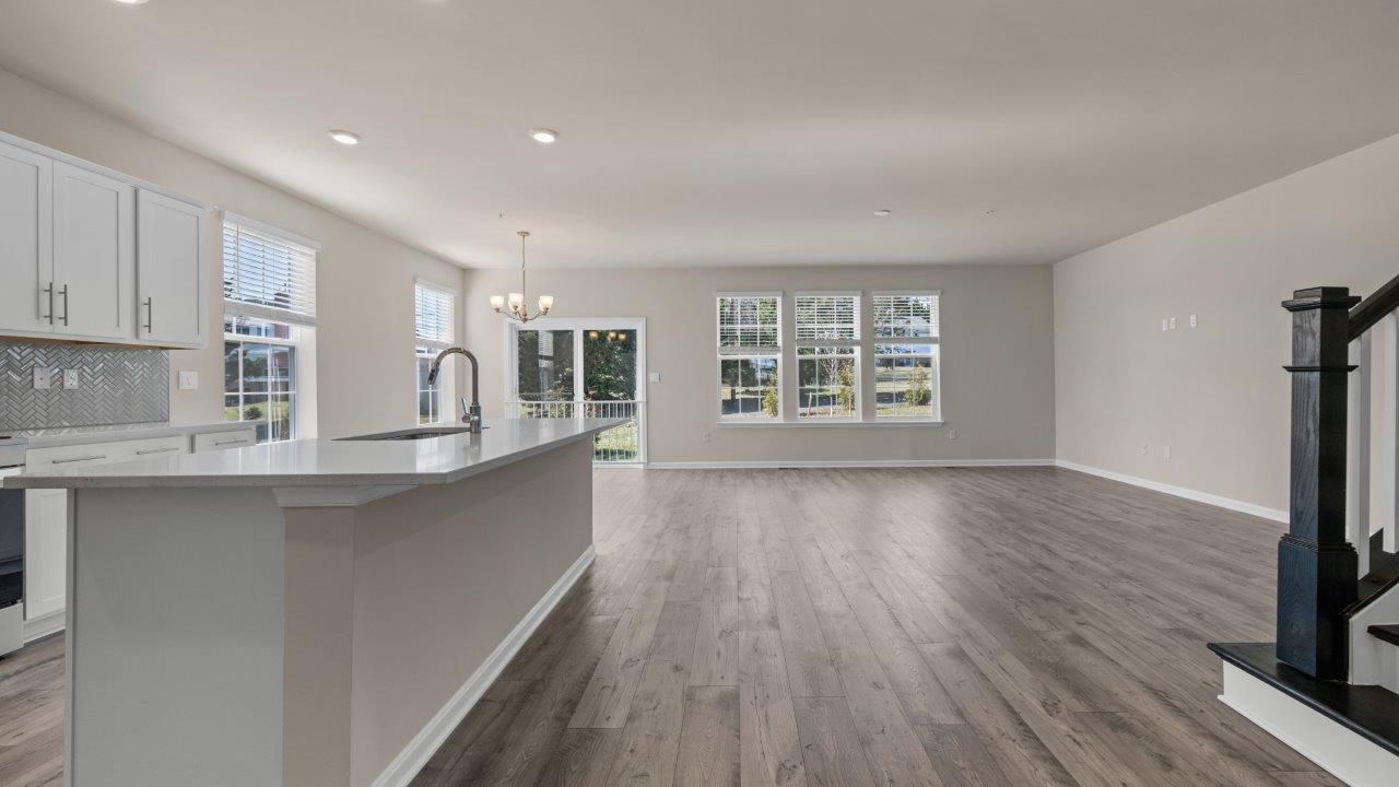 large sliding back door and windows