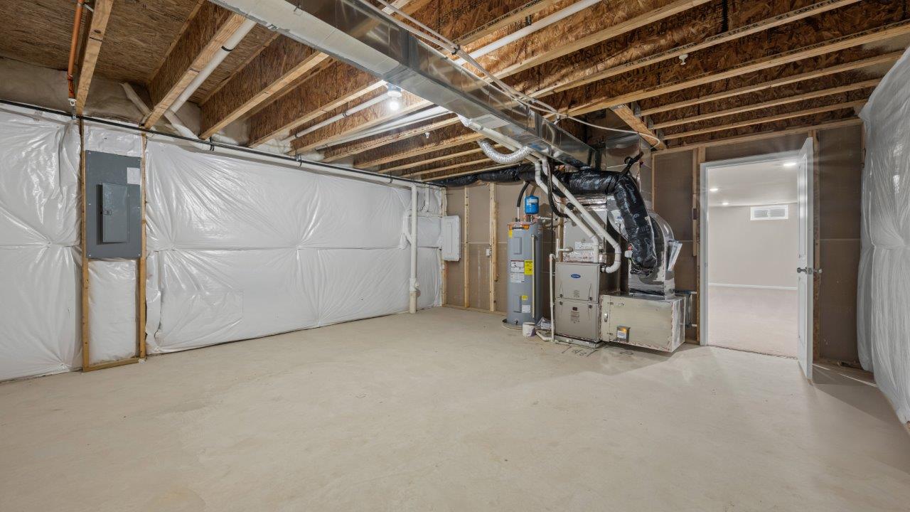 unfinished storage space