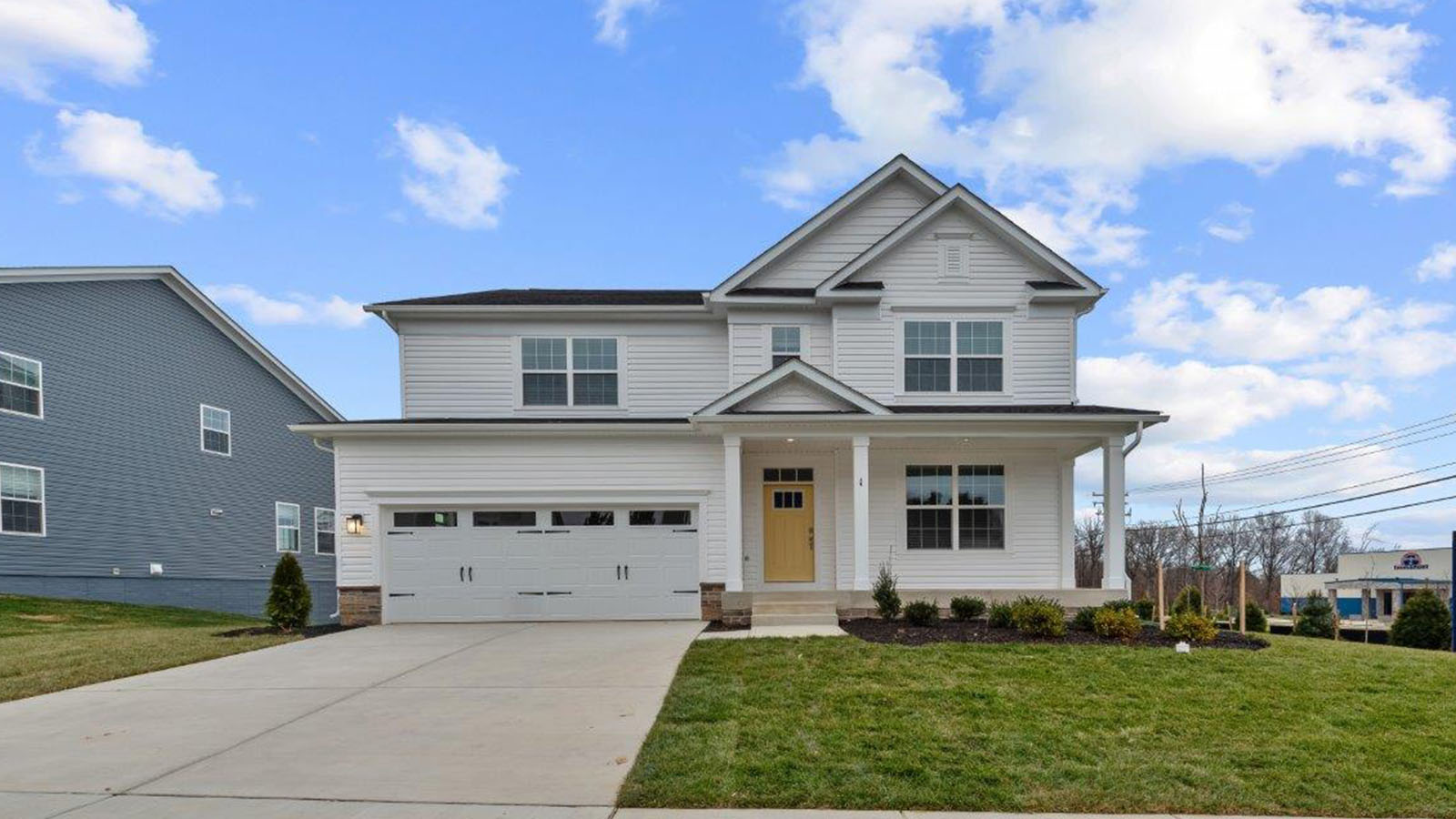 colonial home with two car garage