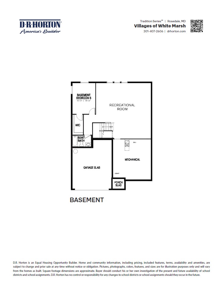 Hampshire Single Family Home Floorplan