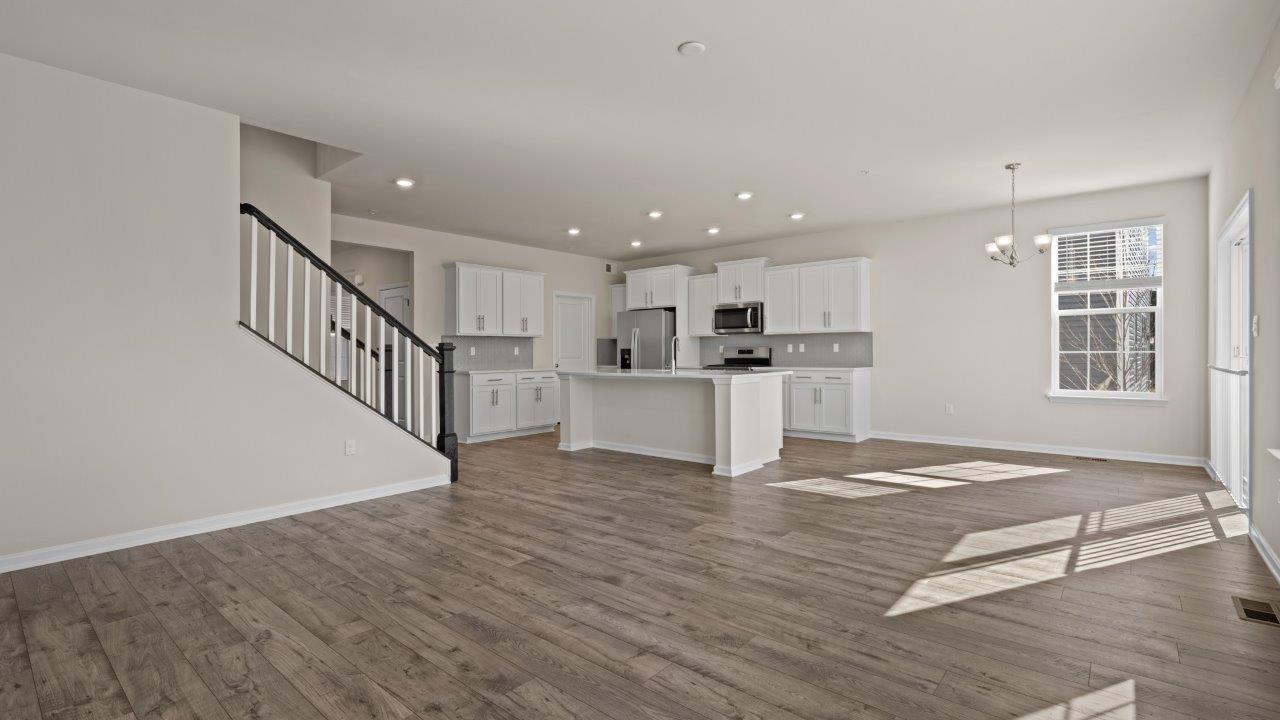 spacious open concept living room