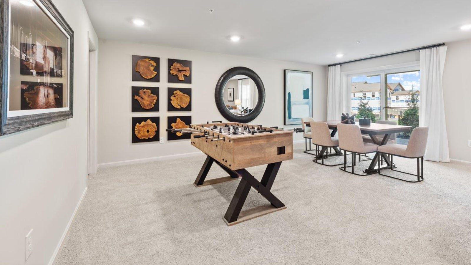 finished basement rec room