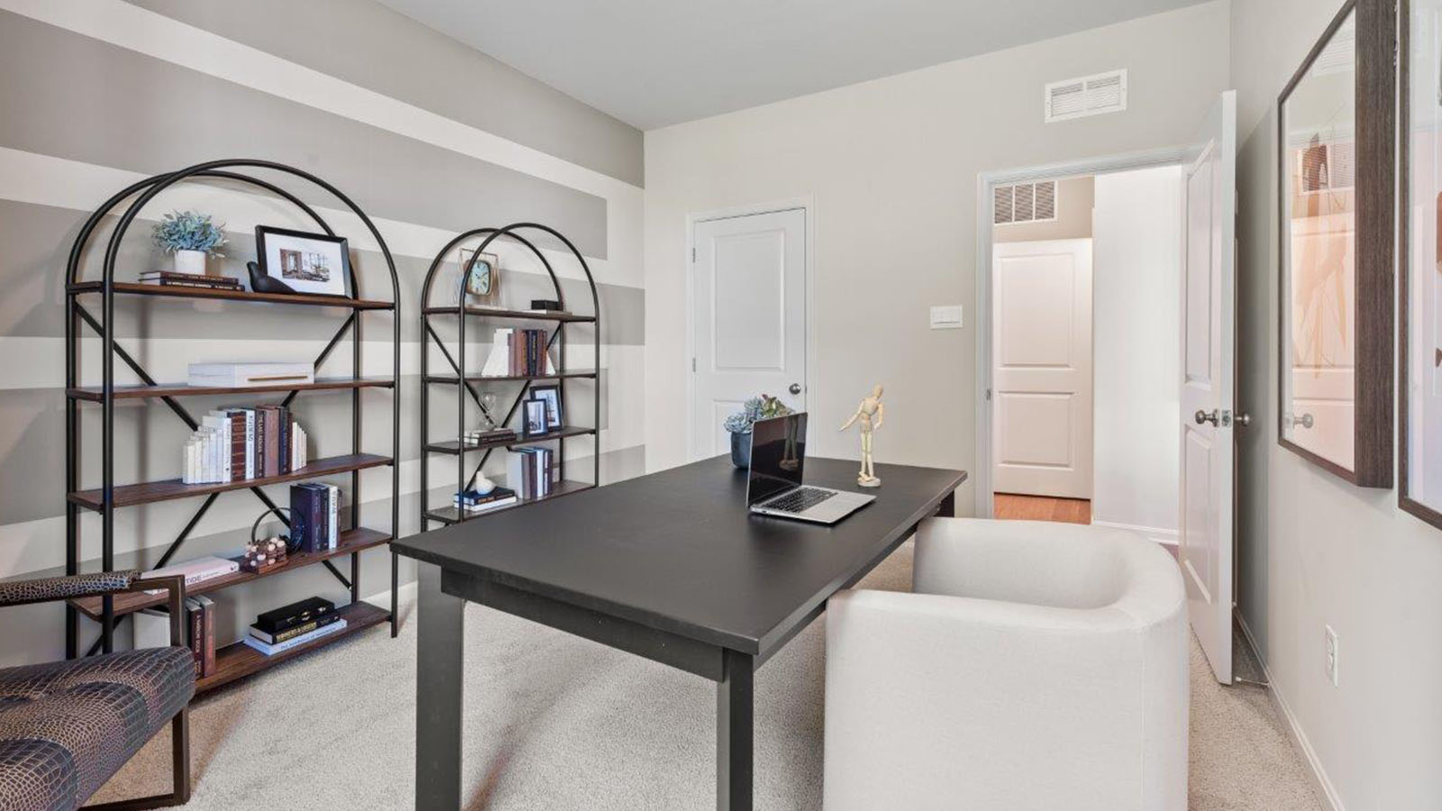 flex room staged as office