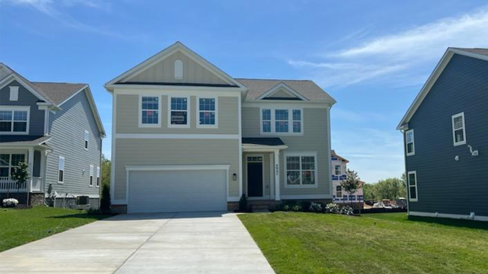 front exterior two car garage