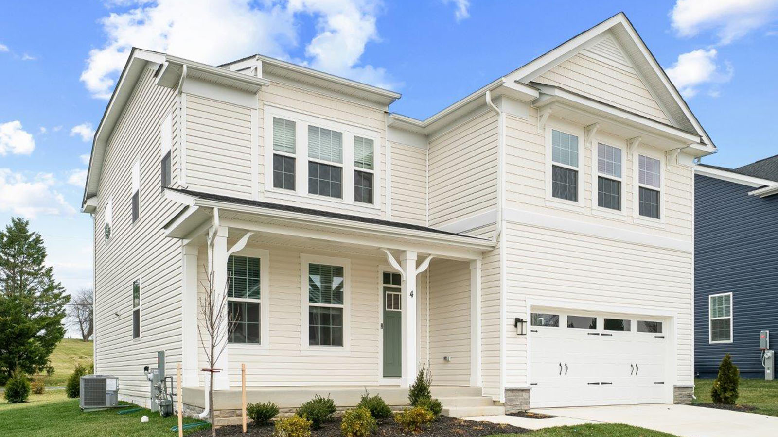 colonial home with front porch