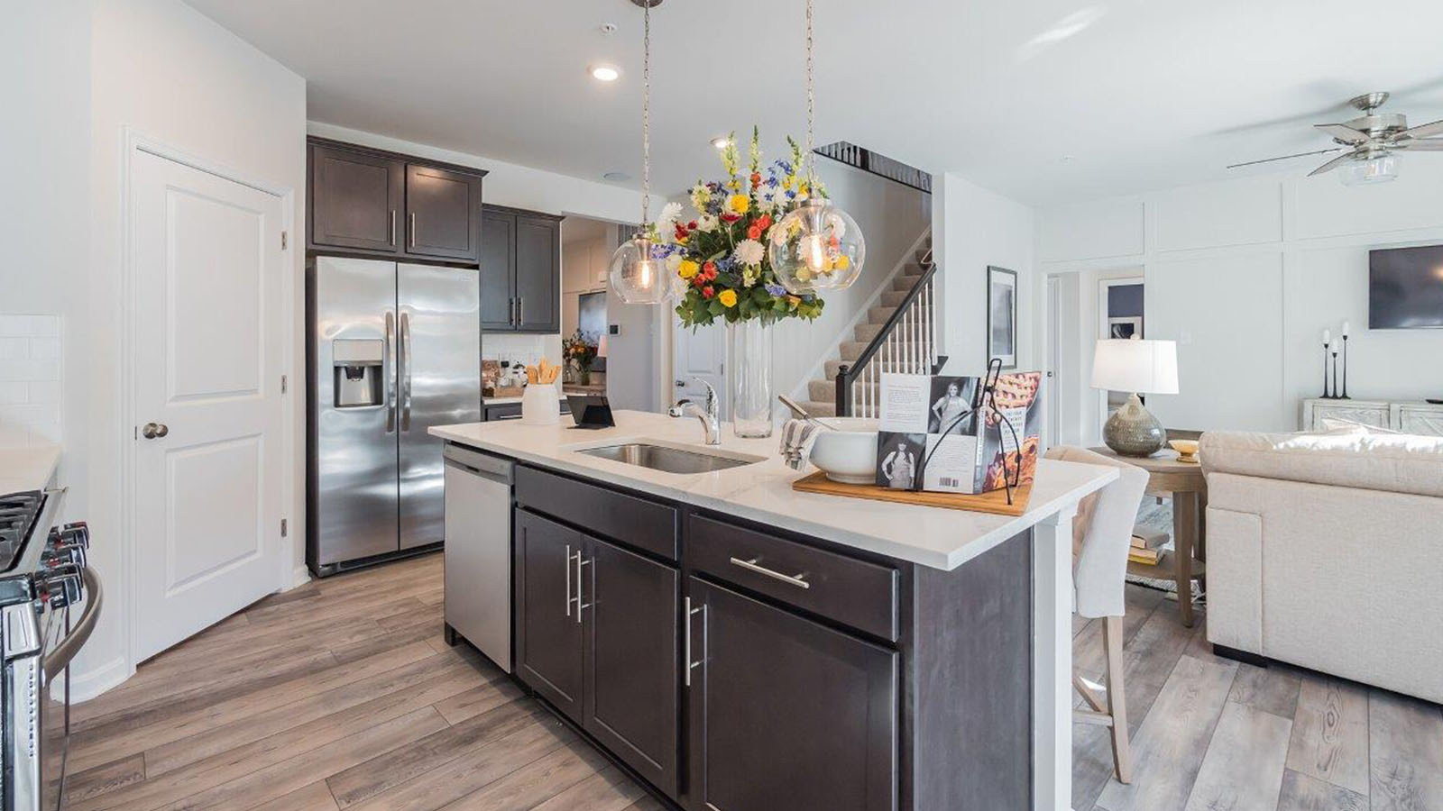 kitchen with quartz counters