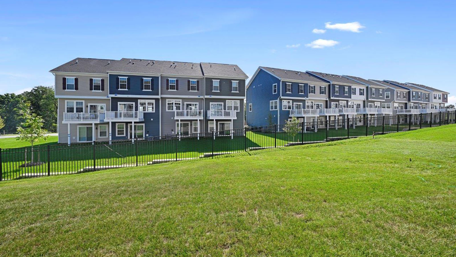 rear of townhomes