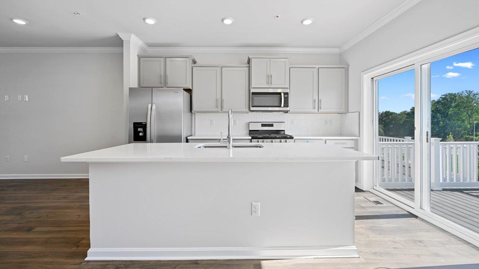 natural light into kitchen island