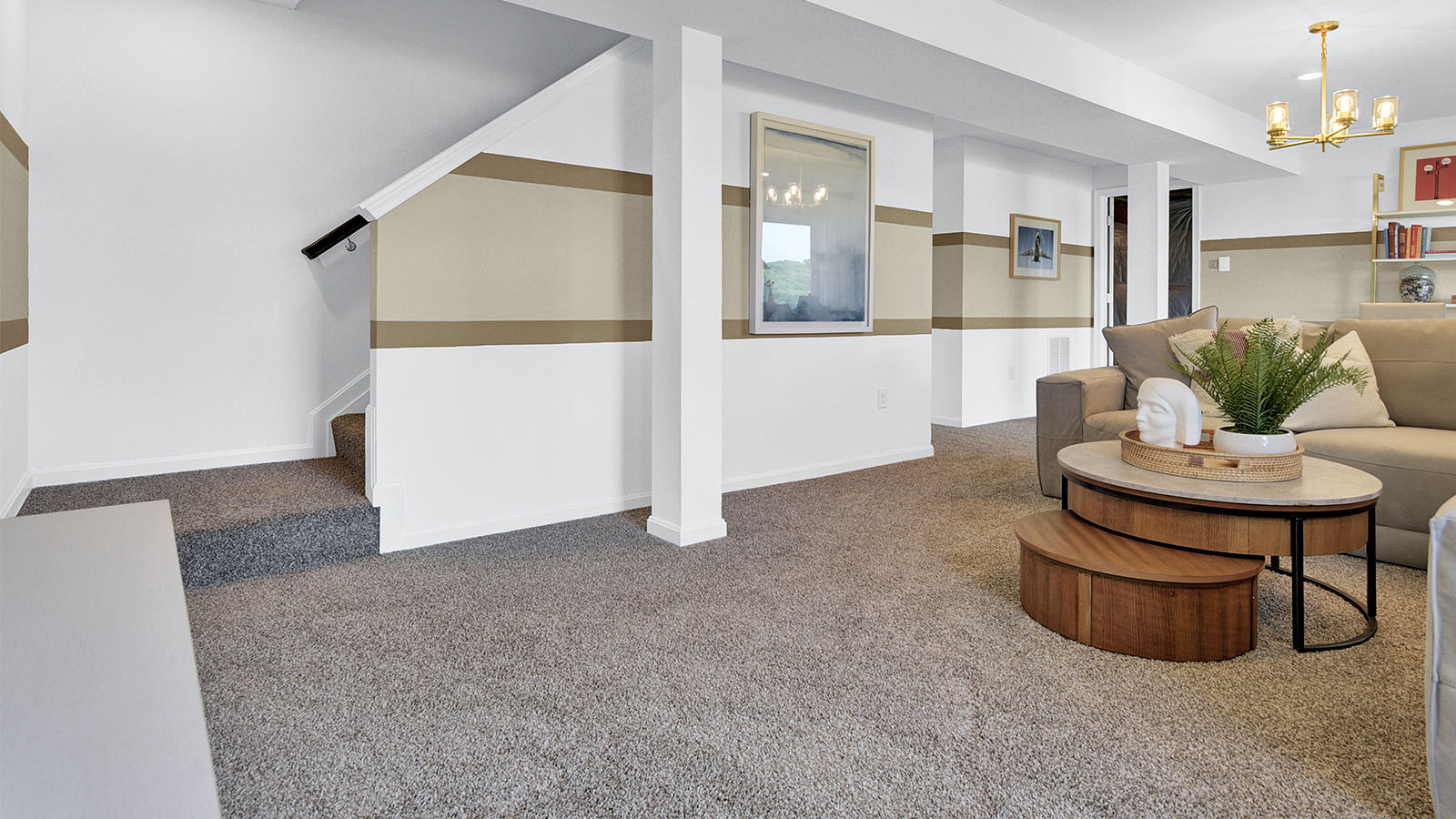 finished basement rec room