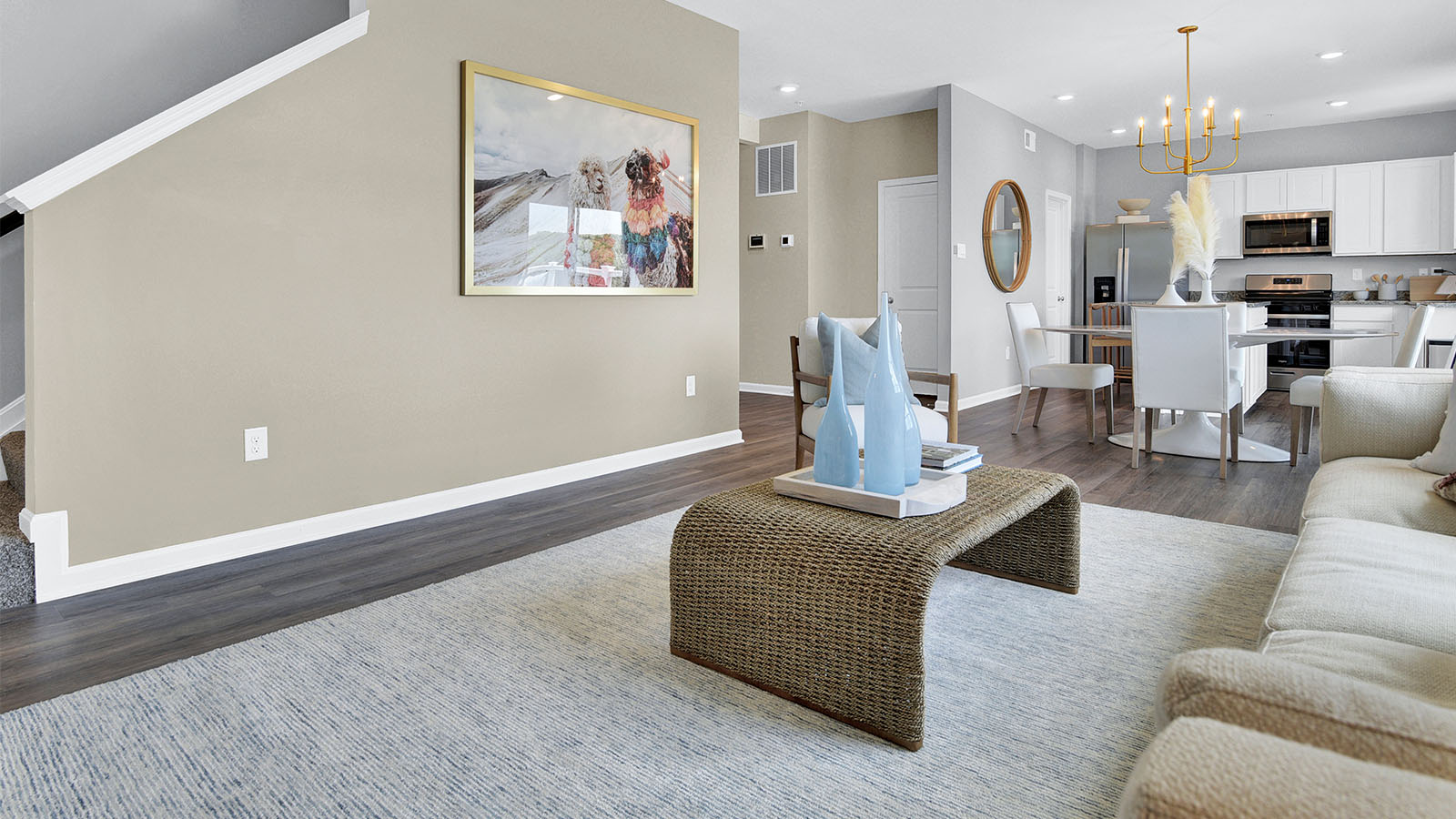open concept living room
