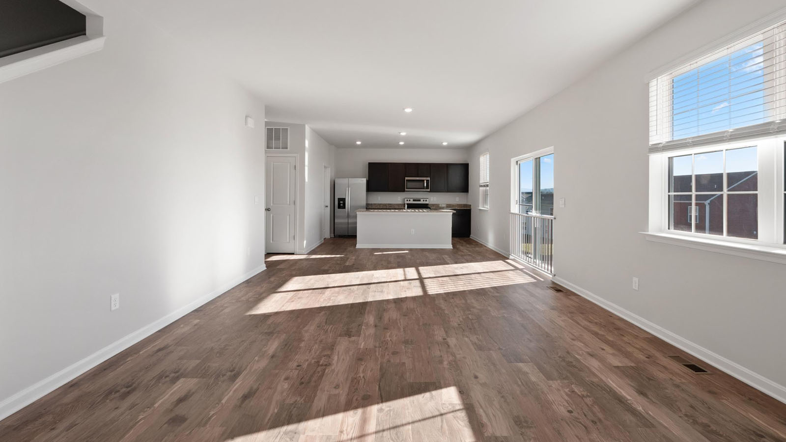 open concept living room and kitchen
