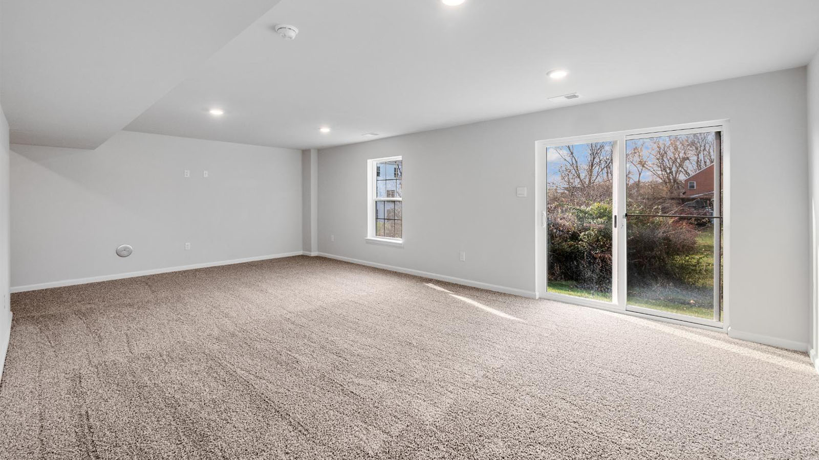 finished lower level rec room