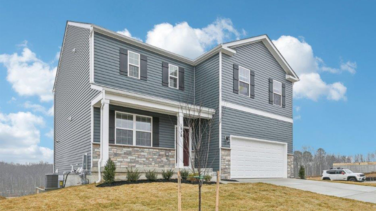 two car garage colonial