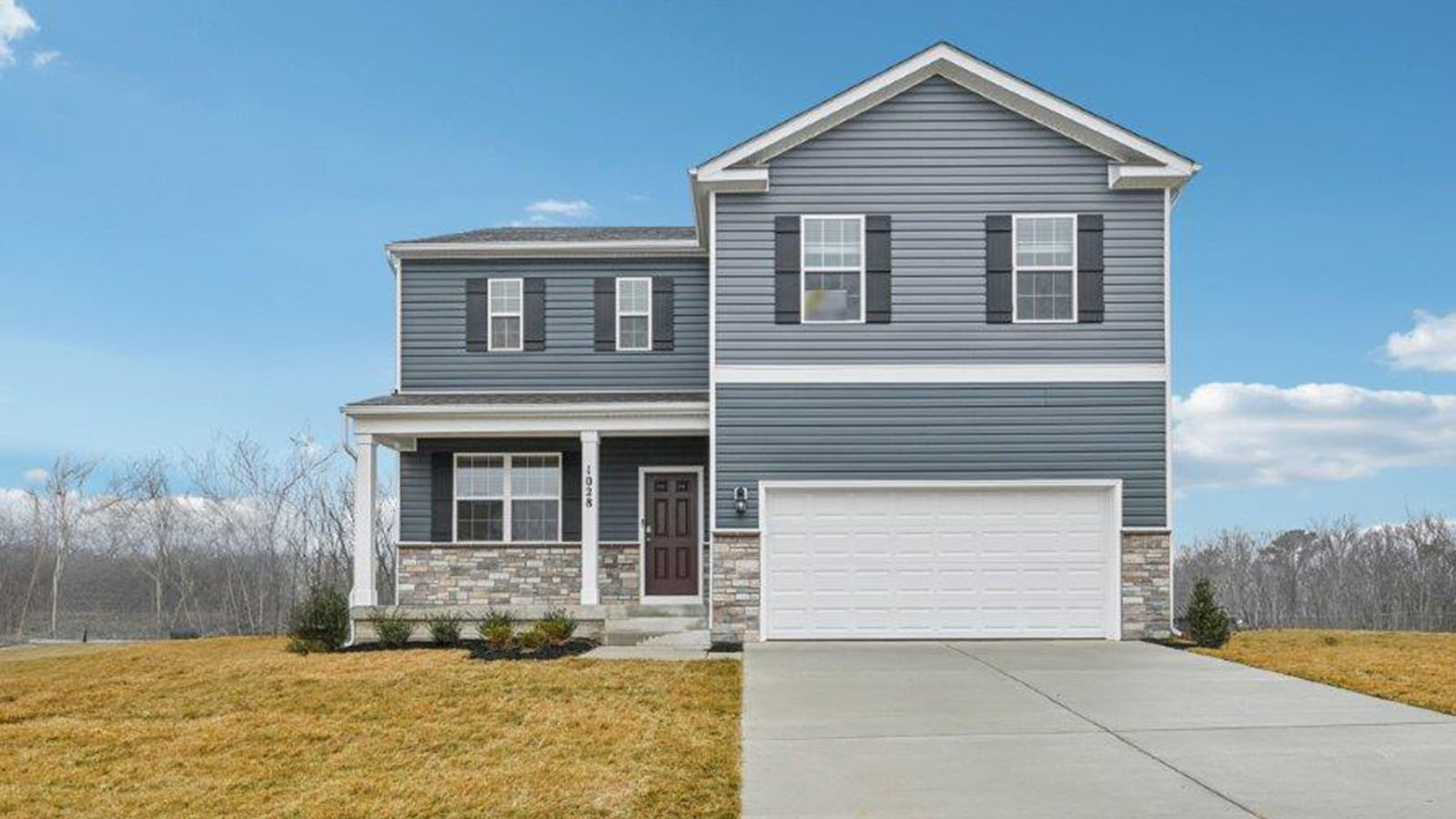 two car garage colonial