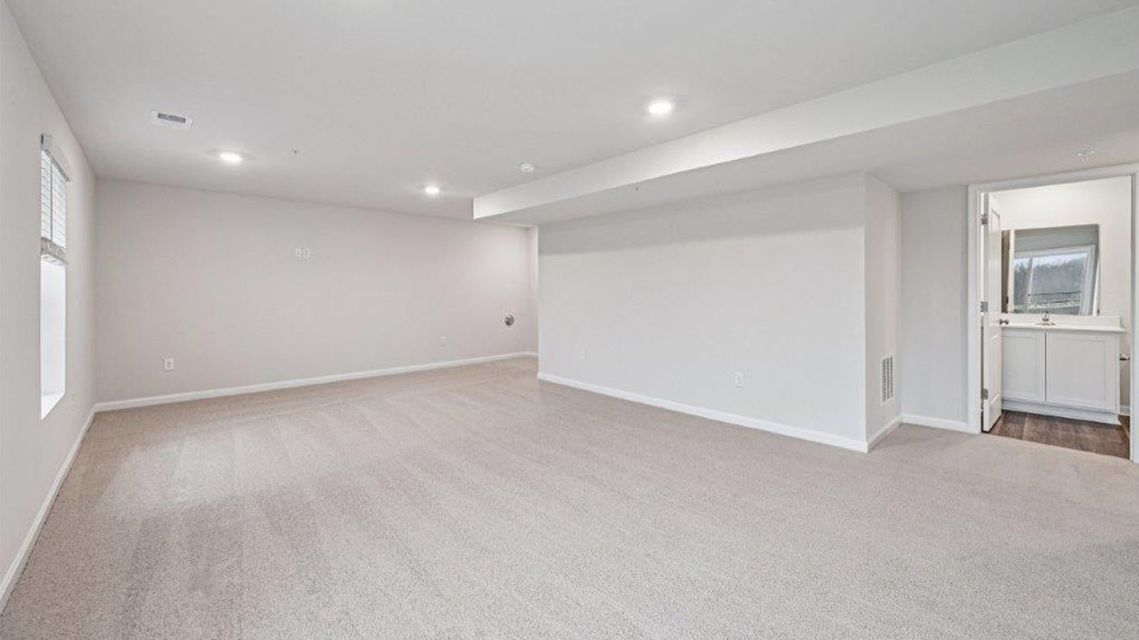 finished basement rec room