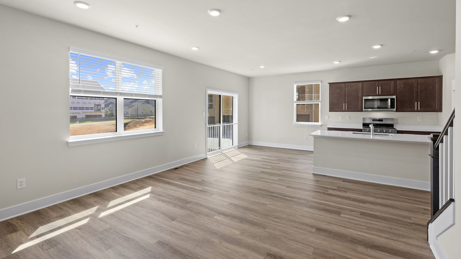 open living with walkout