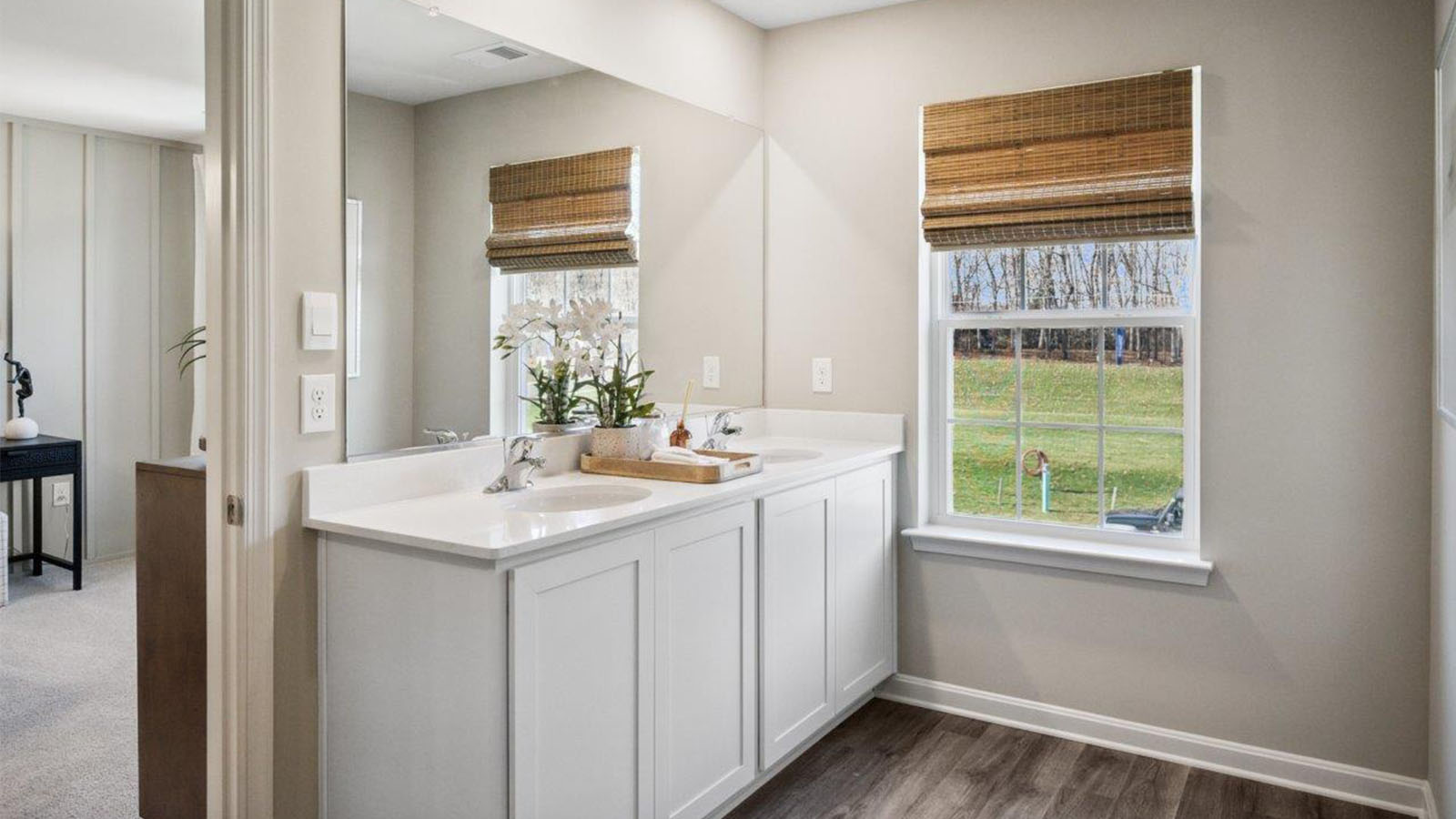 master bathroom dual vanities