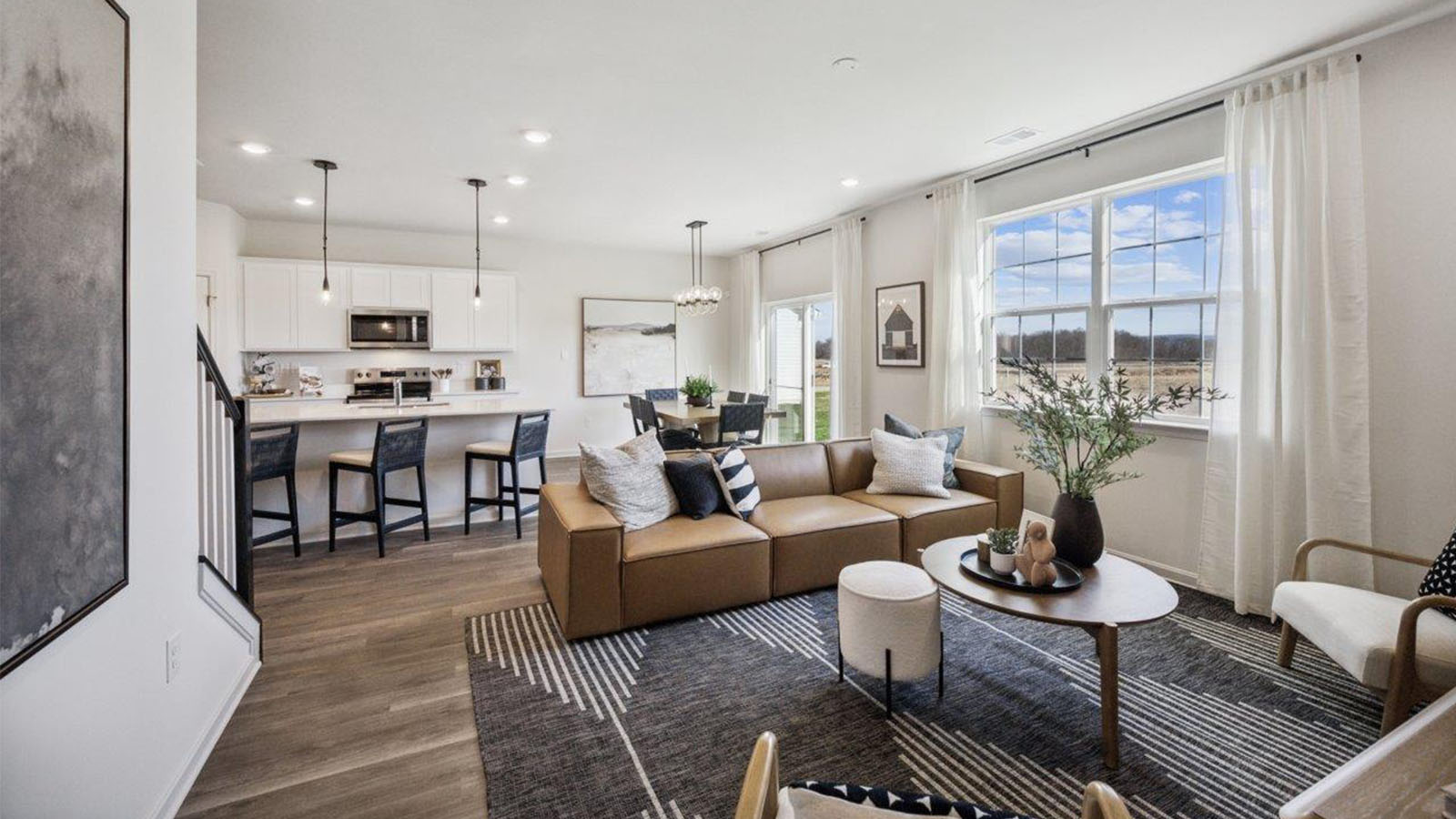 open concept living room