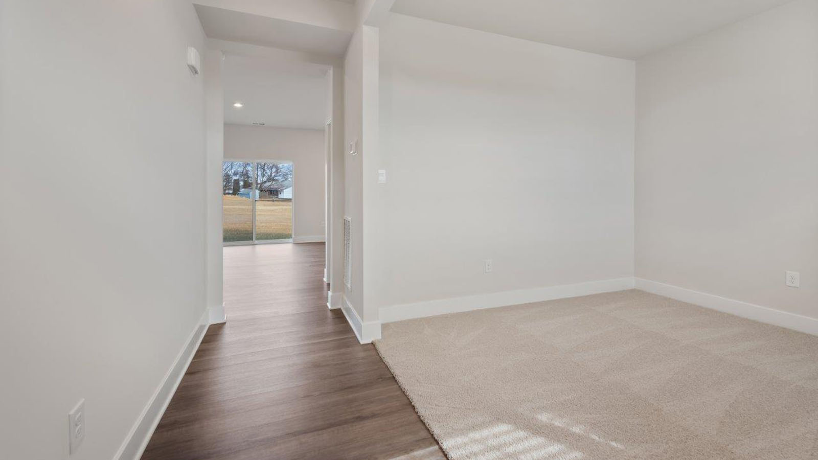 front hallway with flex space