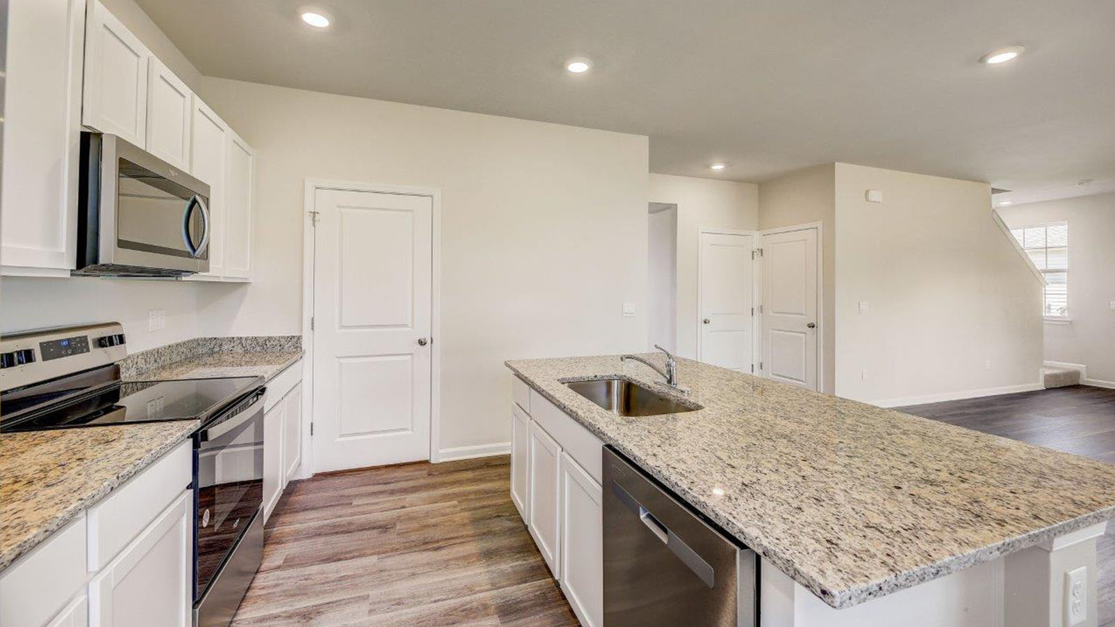 open concept kitchen with central island