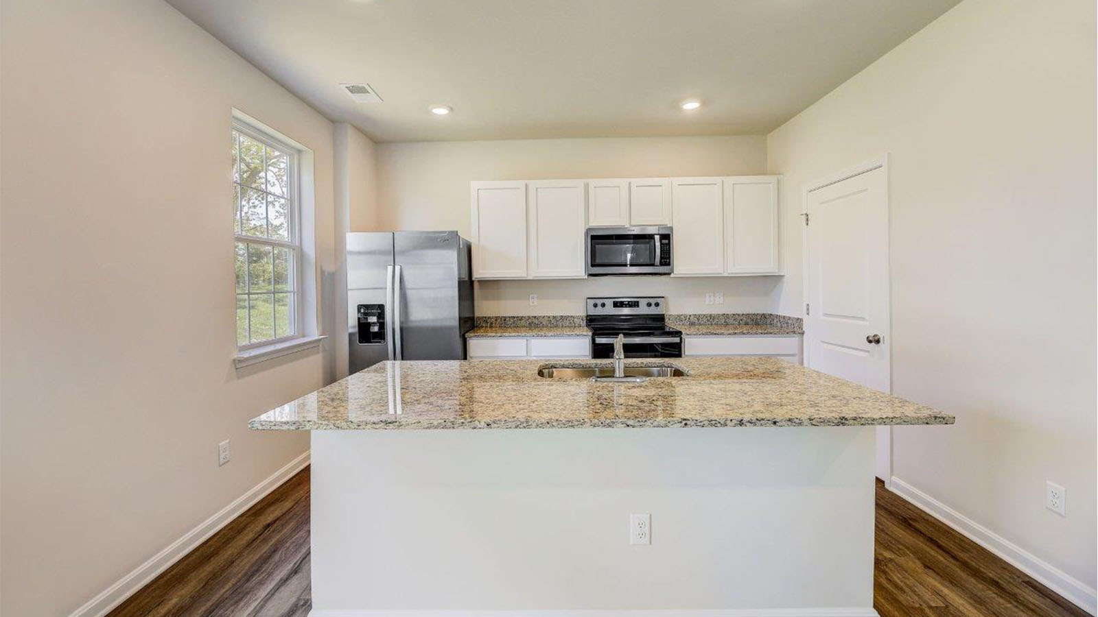 open concept kitchen with central island