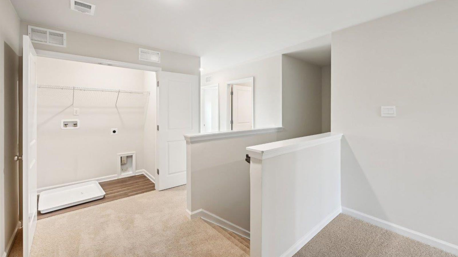 upstairs landing leading to laundry