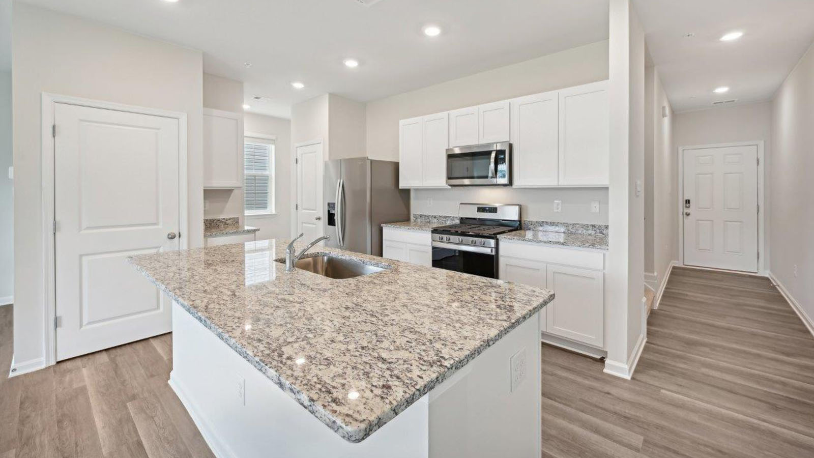 spacious kitchen with central island
