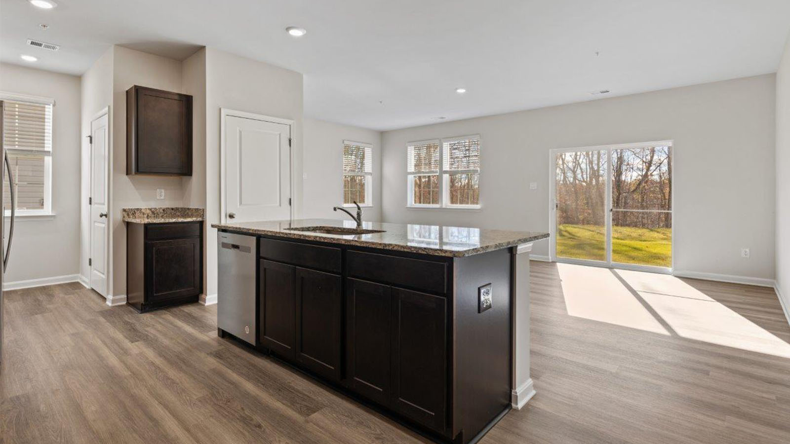 island facing living room