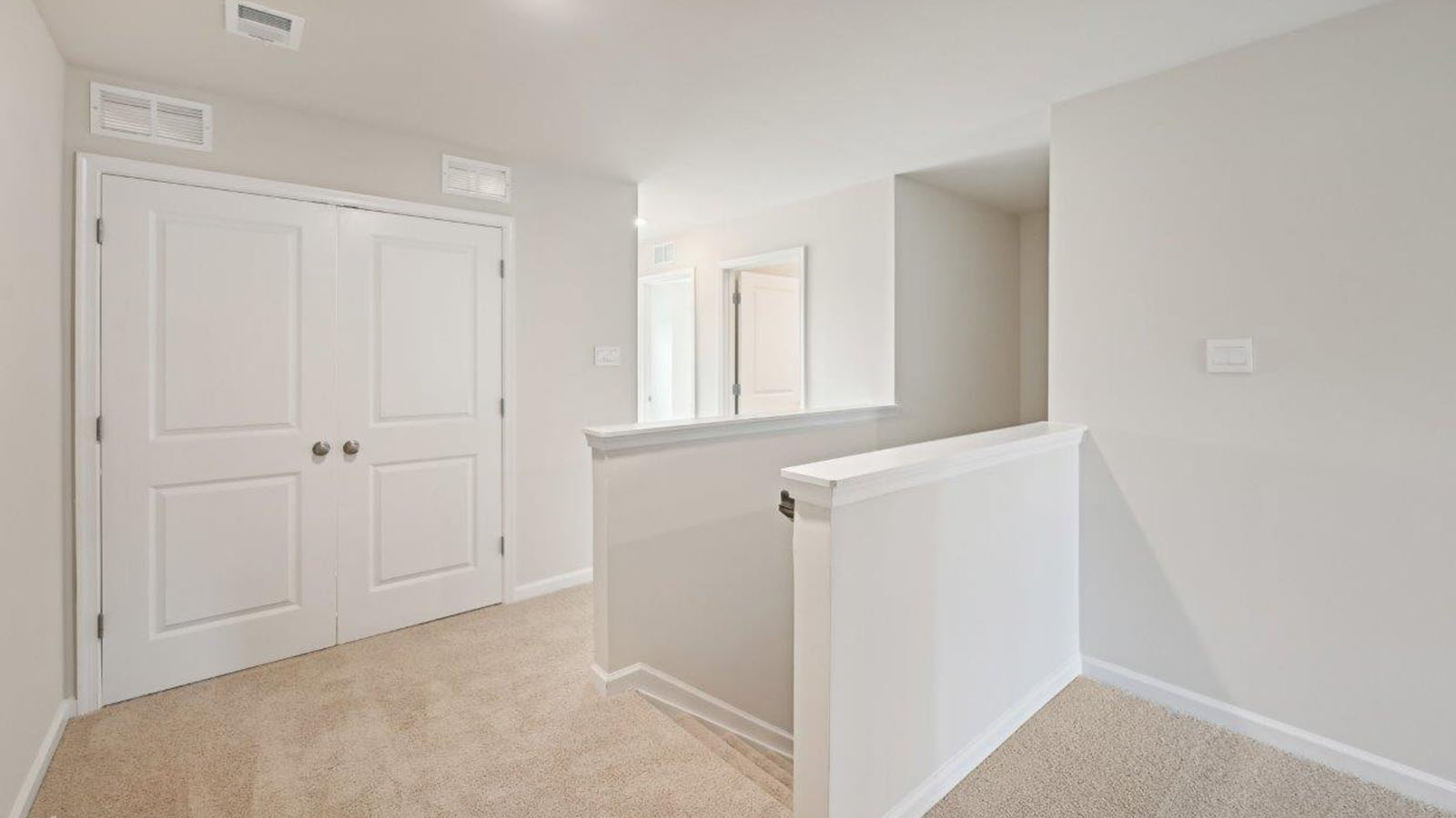 upstairs landing and laundry closet