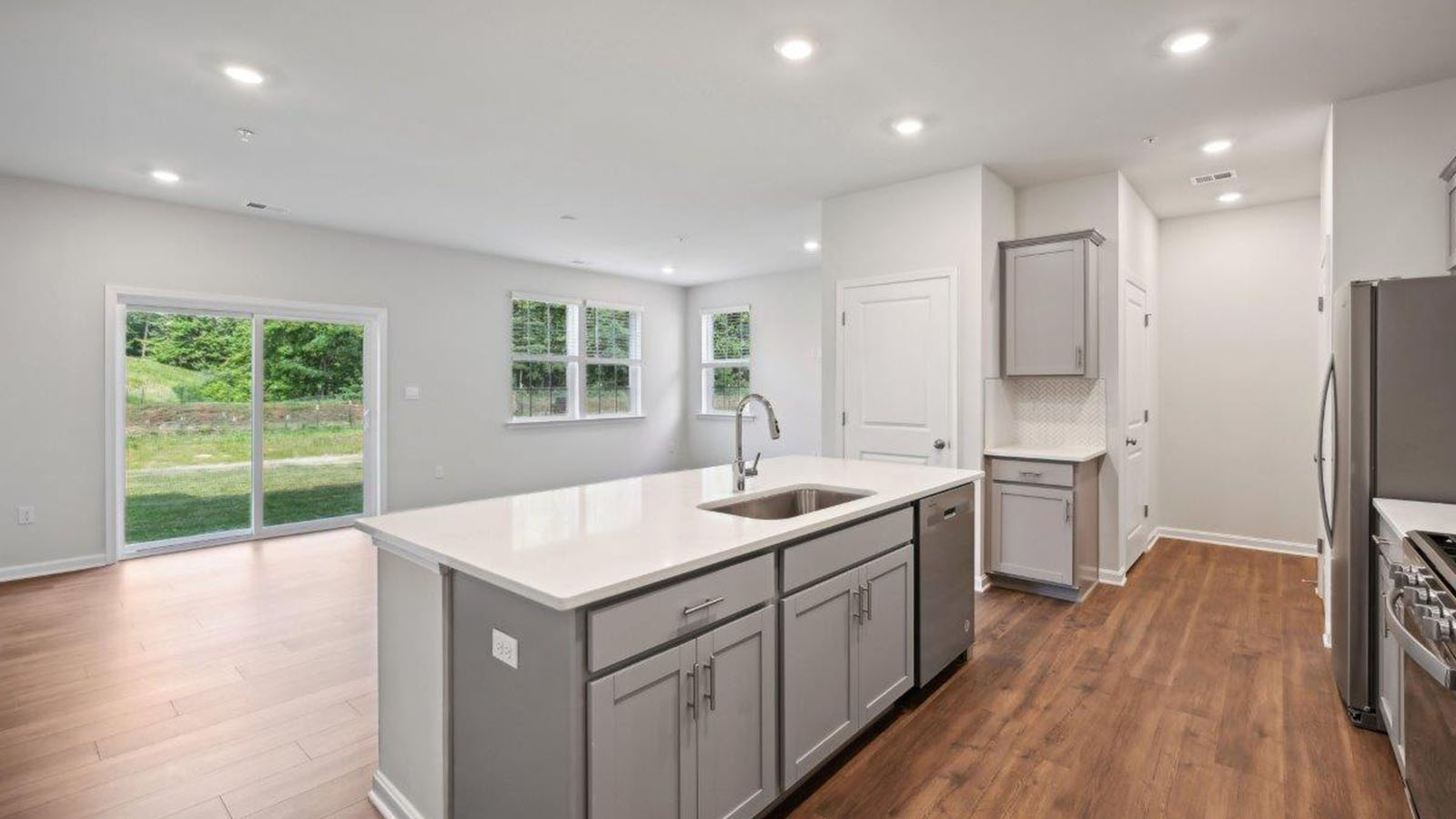 kitchen with walkout