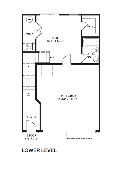 lower level den and bath