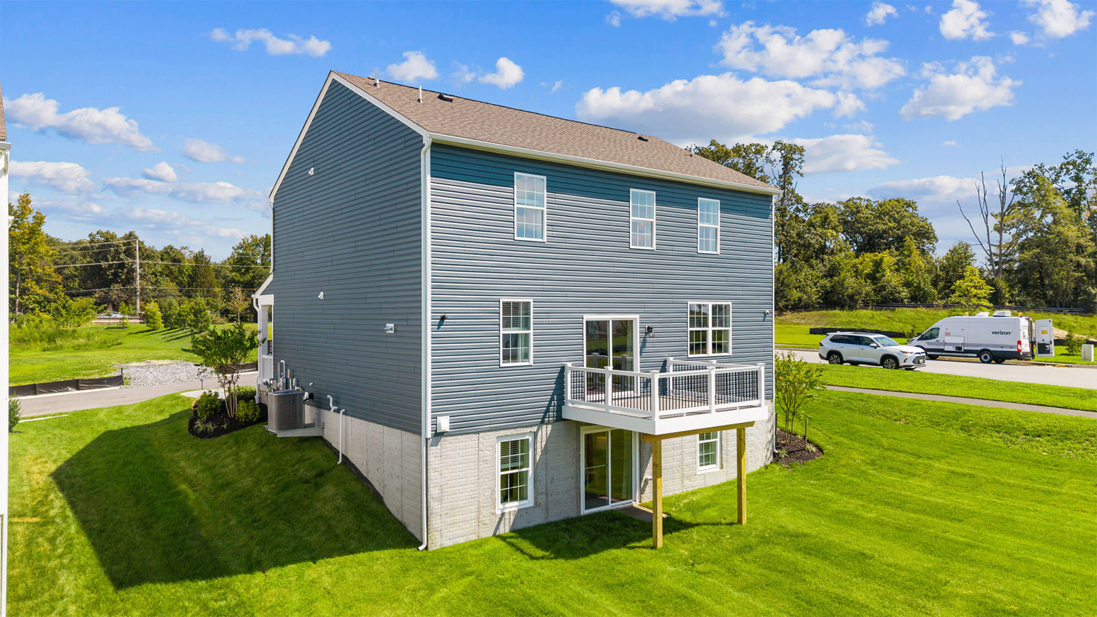 rear of single family home