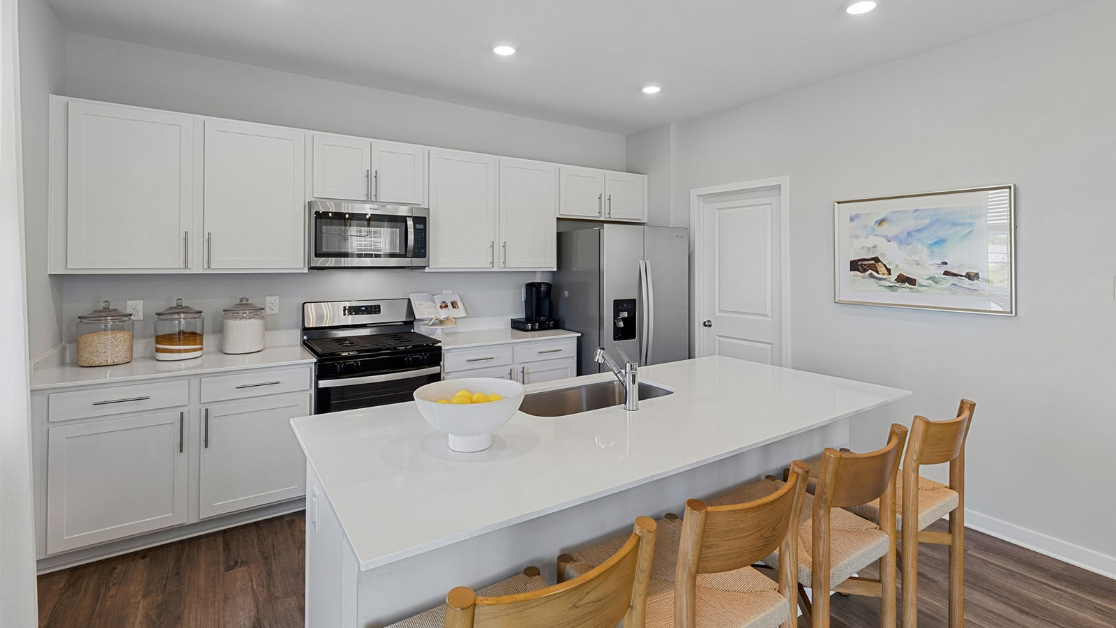 kitchen with large central island