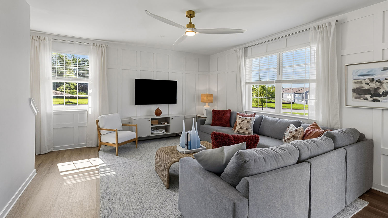 open concept living room with natural light