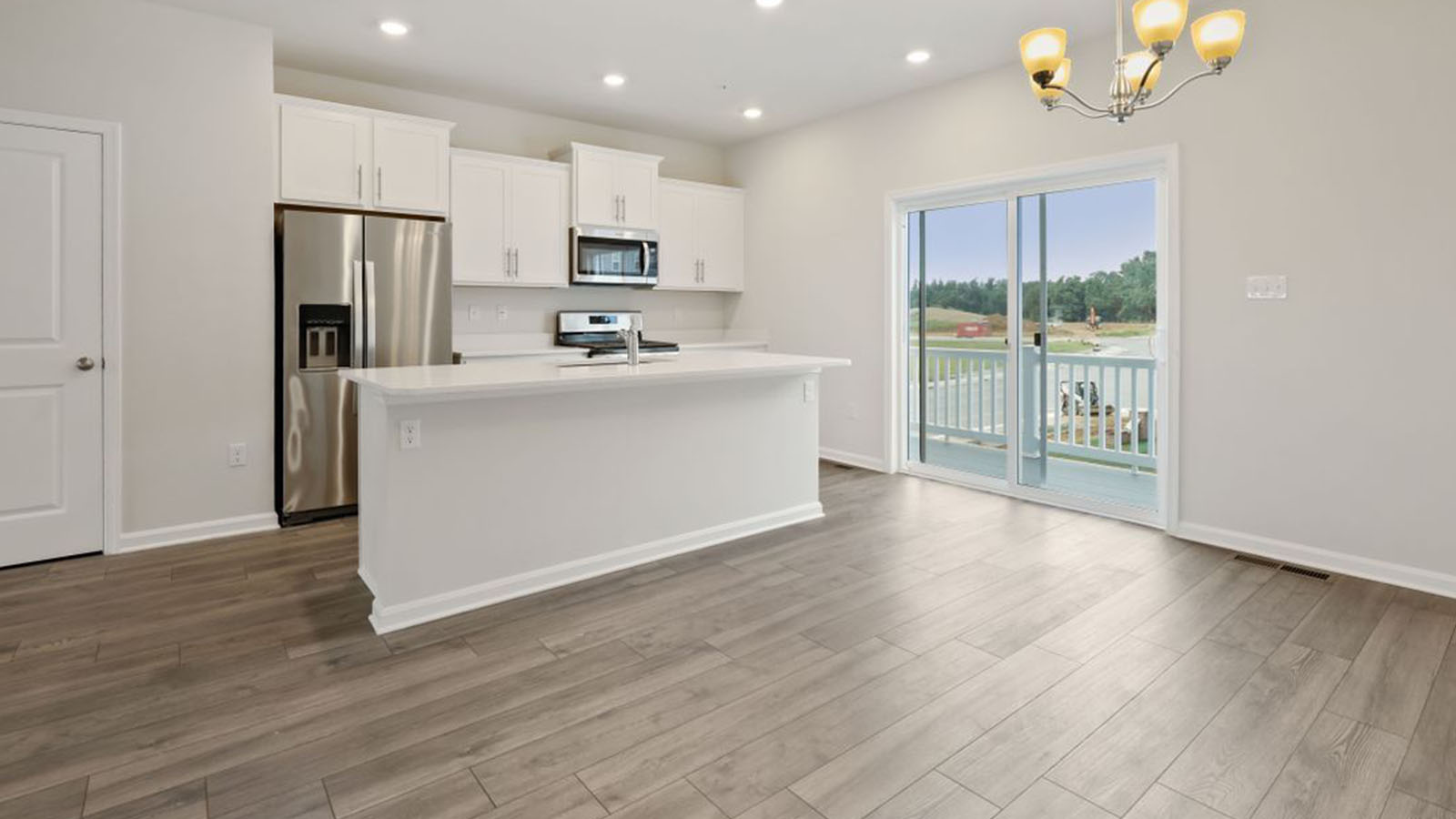 kitchen with walkout