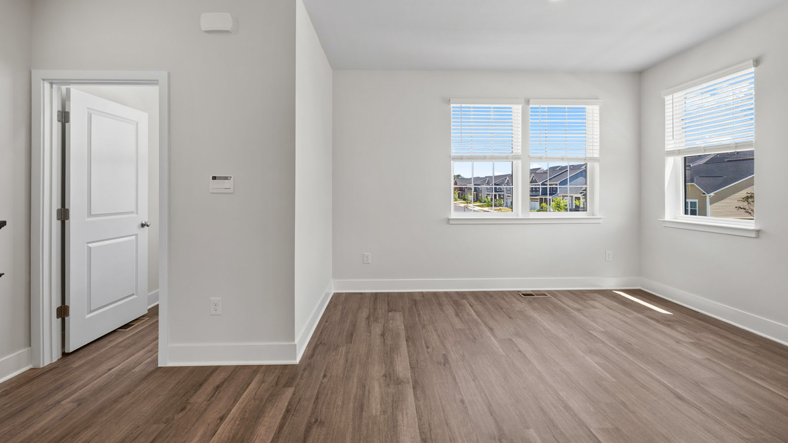 dining area with windows