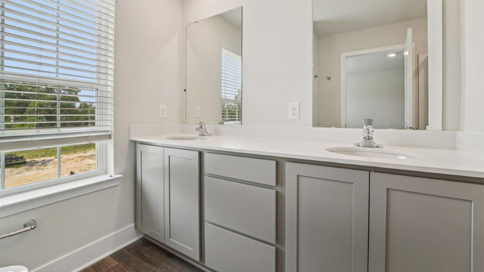 master bathroom dual vanities