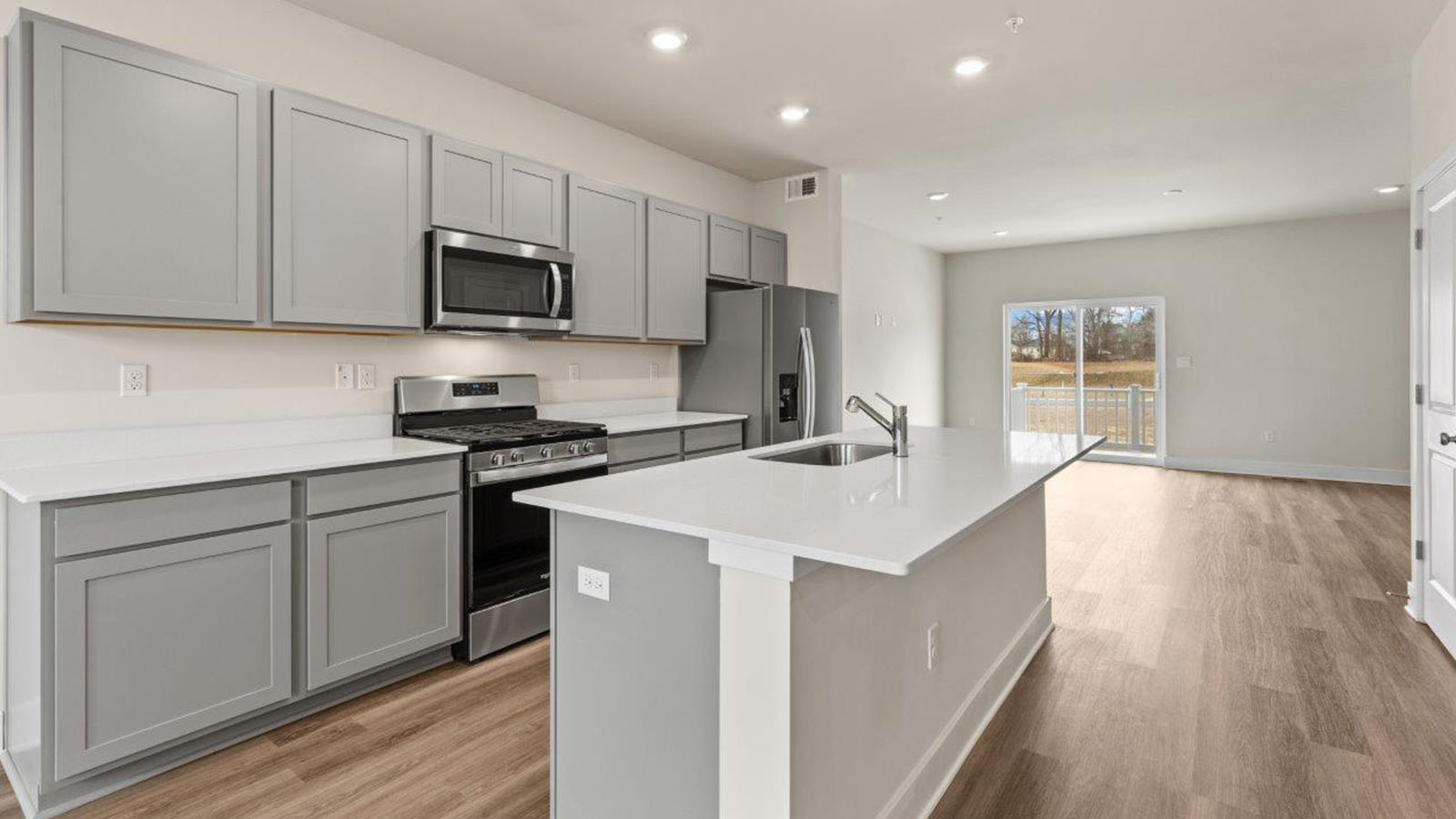 kitchen with island seating