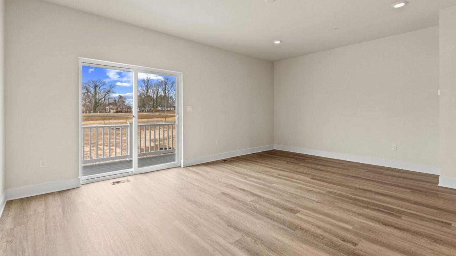 living room with sliding back door