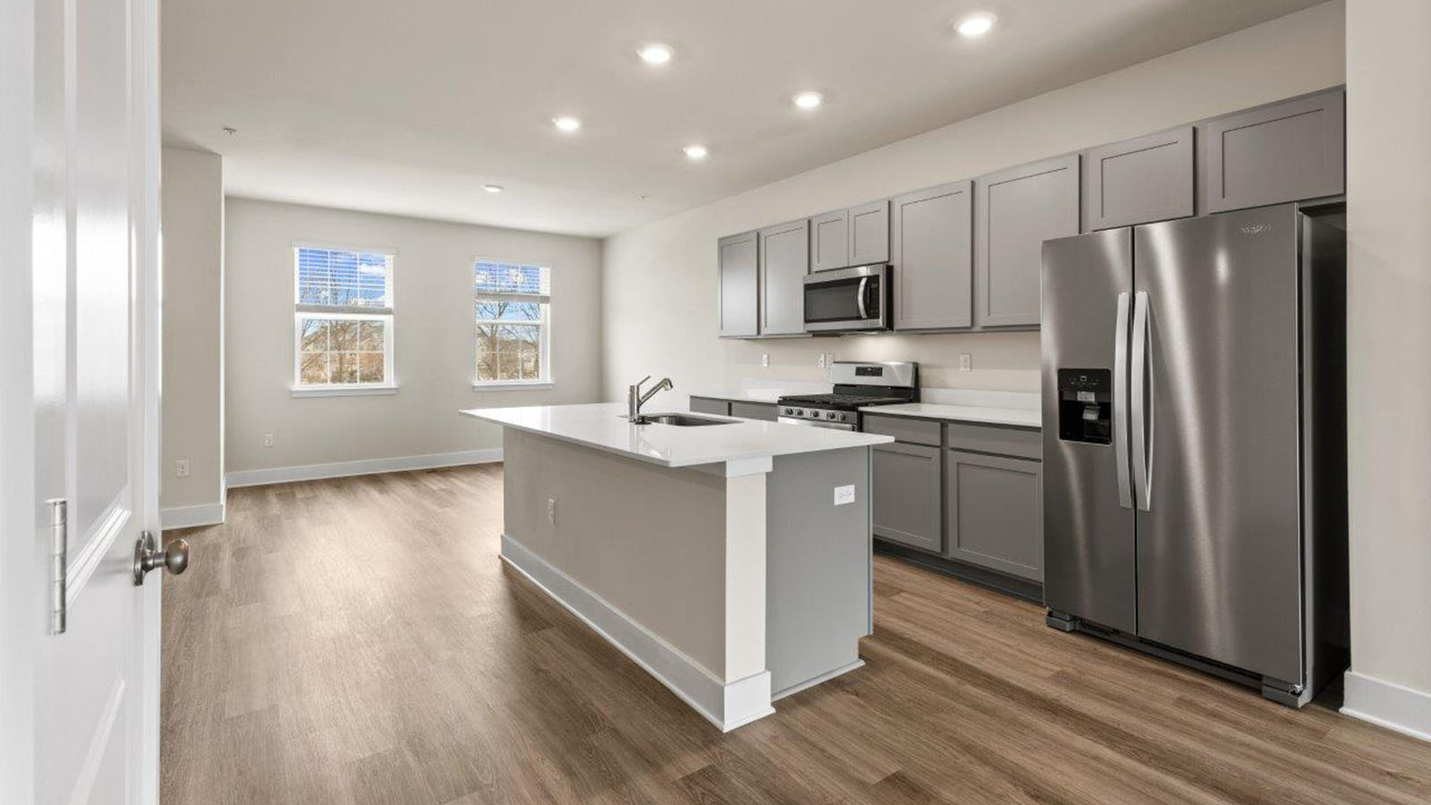 quartz counters and stainless steel appliances