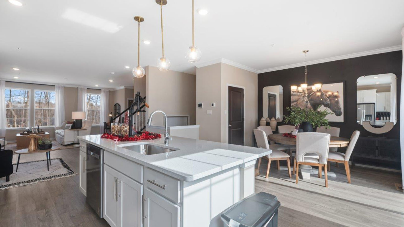 quartz island with seating