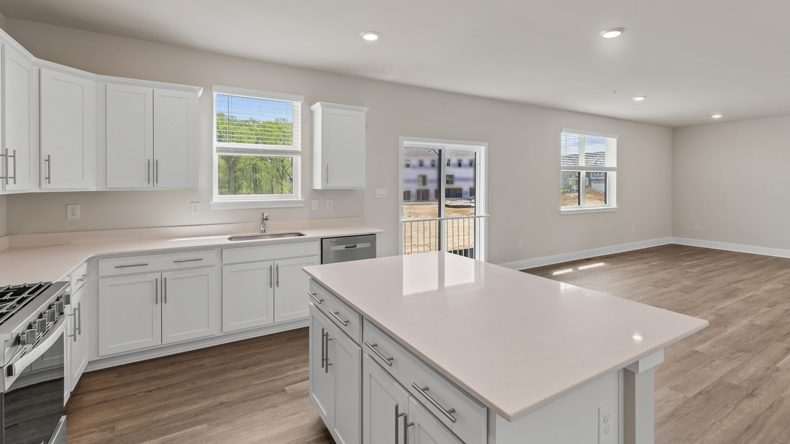kitchen island facing out