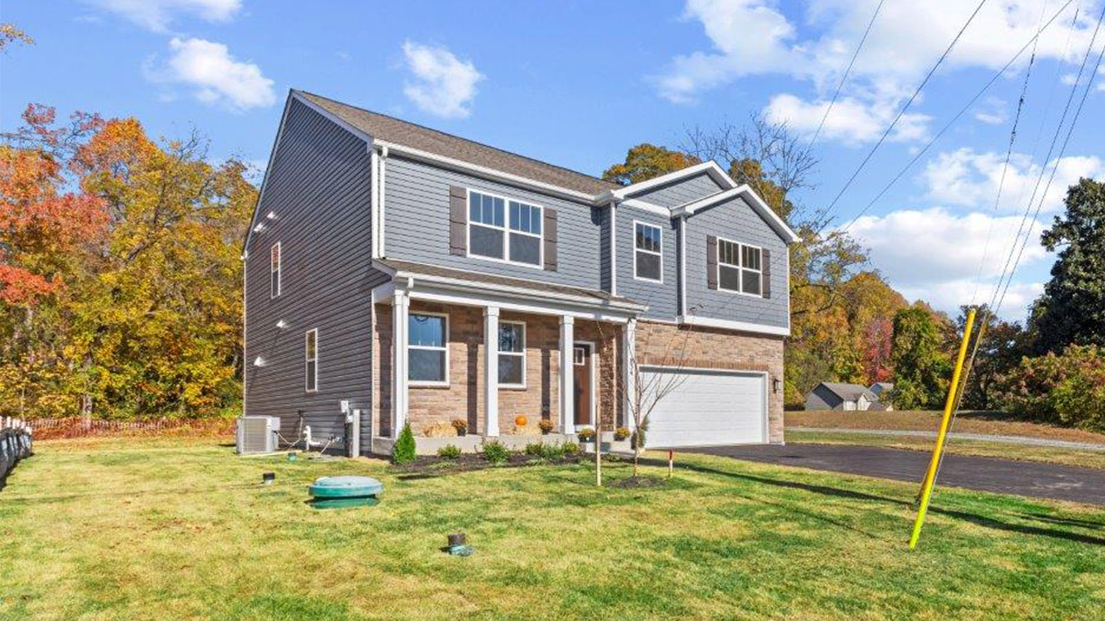 exterior with two car garage